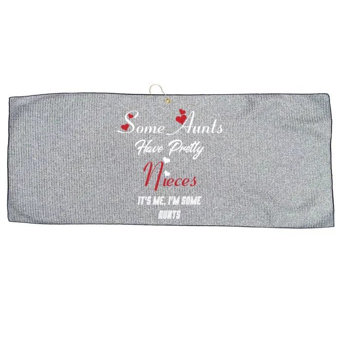 Auntie Niece Nephew Some Aunts Have Pretty Nieces Family Gift Large Microfiber Waffle Golf Towel