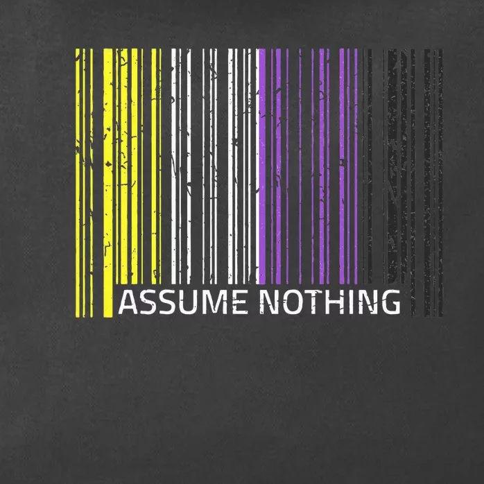 Assume Nothing Non Binary Flag Genderqueer Lgbtqia Pride Zip Tote Bag