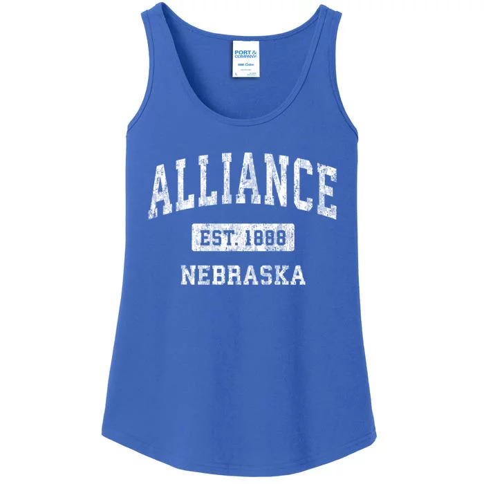 Alliance Nebraska Ne Vintage Sports Ladies Essential Tank