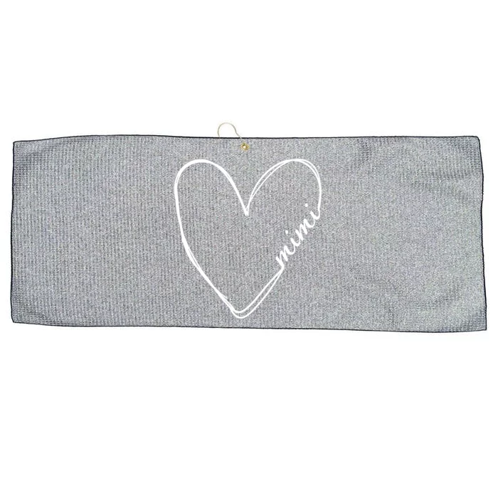 Announcement Grandparents New Mimi Heart Large Microfiber Waffle Golf Towel