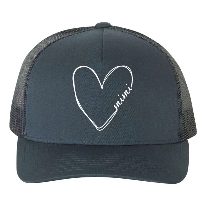 Announcement Grandparents New Mimi Heart Yupoong Adult 5-Panel Trucker Hat