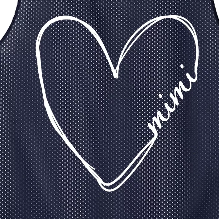 Announcement Grandparents New Mimi Heart Mesh Reversible Basketball Jersey Tank