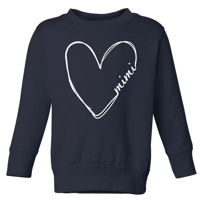 Announcement Grandparents New Mimi Heart Toddler Sweatshirt