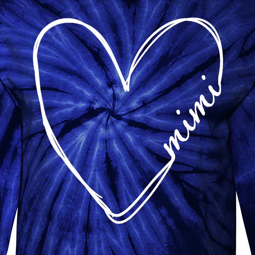 Announcement Grandparents New Mimi Heart Tie-Dye Long Sleeve Shirt