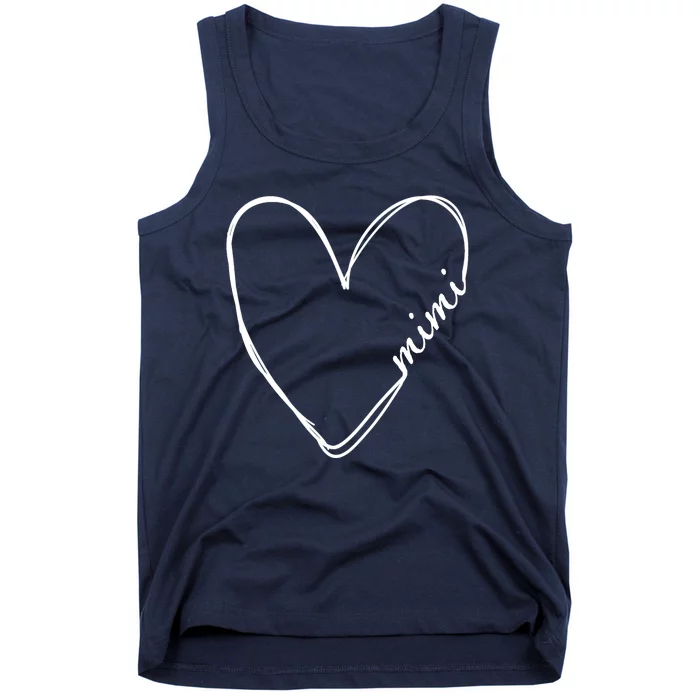 Announcement Grandparents New Mimi Heart Tank Top