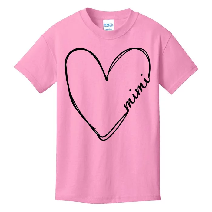 Announcement Grandparents New Mimi Heart Kids T-Shirt