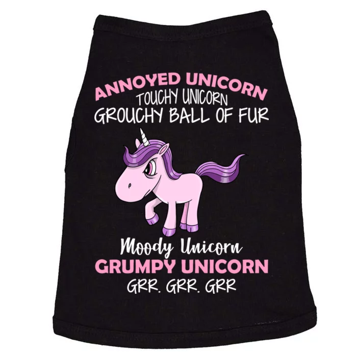 Annoyed Unicorn Funny Doggie Tank