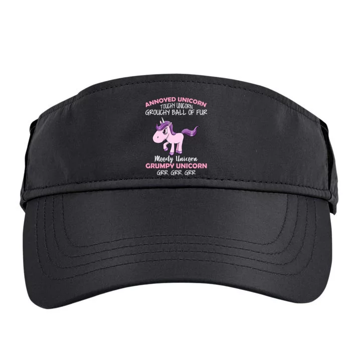 Annoyed Unicorn Funny Adult Drive Performance Visor