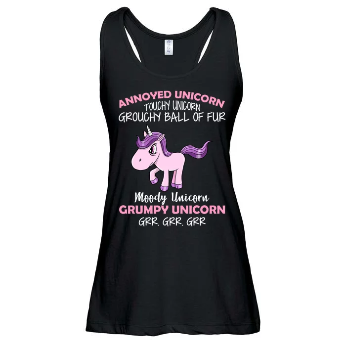 Annoyed Unicorn Funny Ladies Essential Flowy Tank