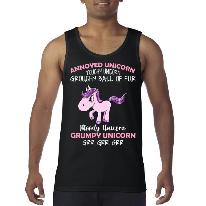 Annoyed Unicorn Funny Tank Top