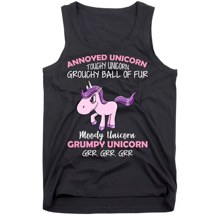 Annoyed Unicorn Funny Tank Top