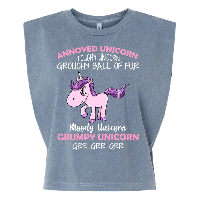 Annoyed Unicorn Funny Garment-Dyed Women's Muscle Tee