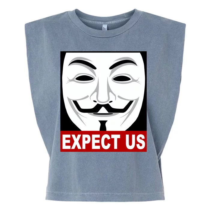 Anonymous Expect Us Internet Garment-Dyed Women's Muscle Tee