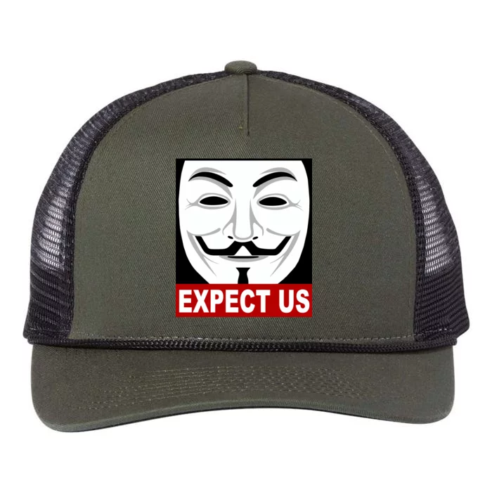 Anonymous Expect Us Internet Retro Rope Trucker Hat Cap