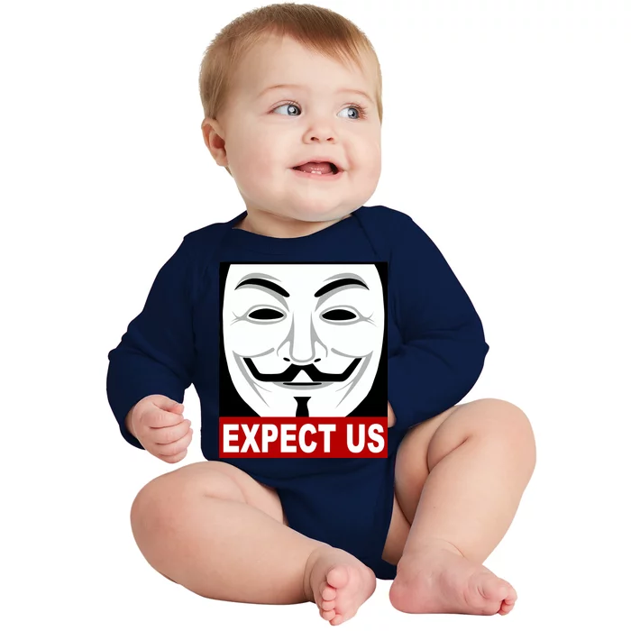 Anonymous Expect Us Internet Baby Long Sleeve Bodysuit