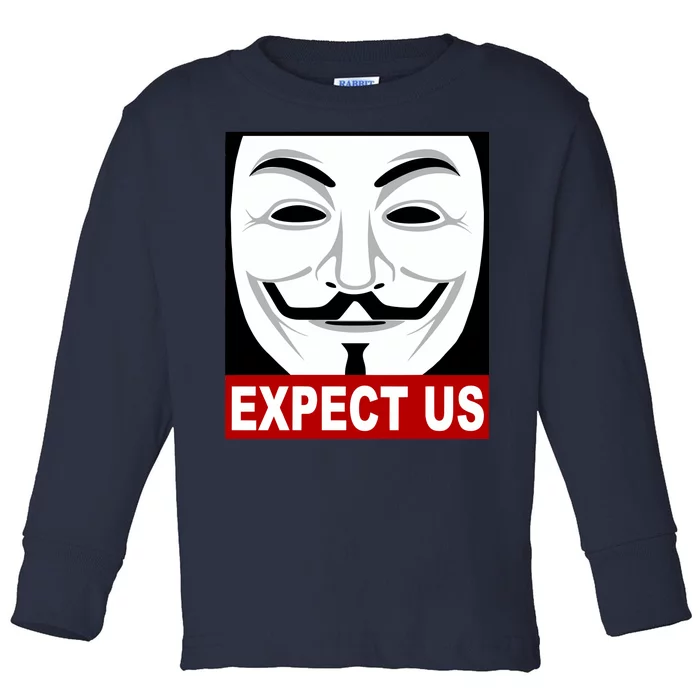 Anonymous Expect Us Internet Toddler Long Sleeve Shirt