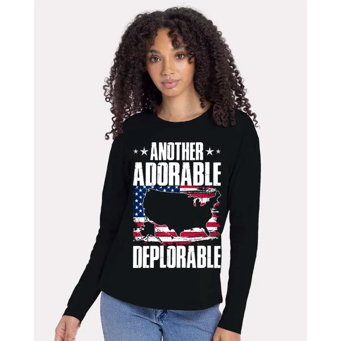 Another Adorable Deplorable Pro Trump Womens Cotton Relaxed Long Sleeve T-Shirt