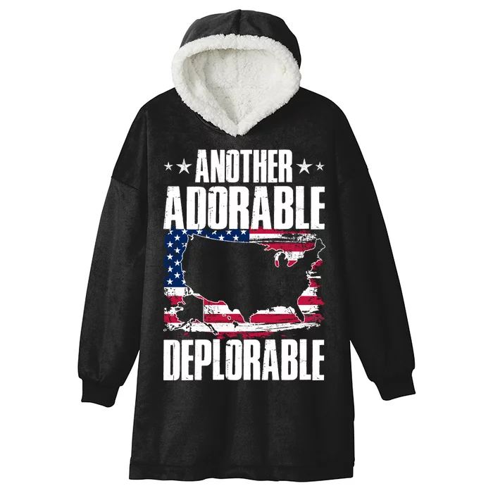 Another Adorable Deplorable Pro Trump Hooded Wearable Blanket