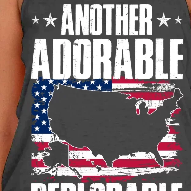 Another Adorable Deplorable Pro Trump Women's Knotted Racerback Tank