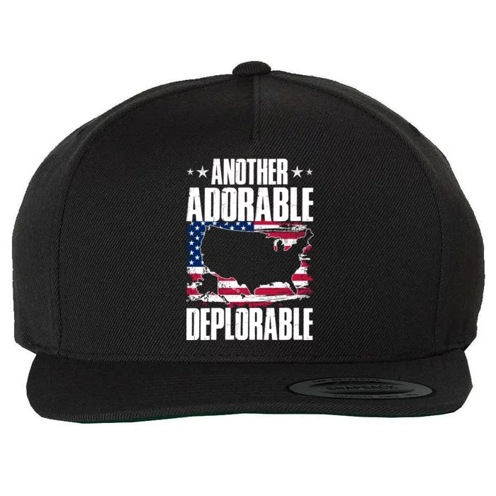 Another Adorable Deplorable Pro Trump Wool Snapback Cap