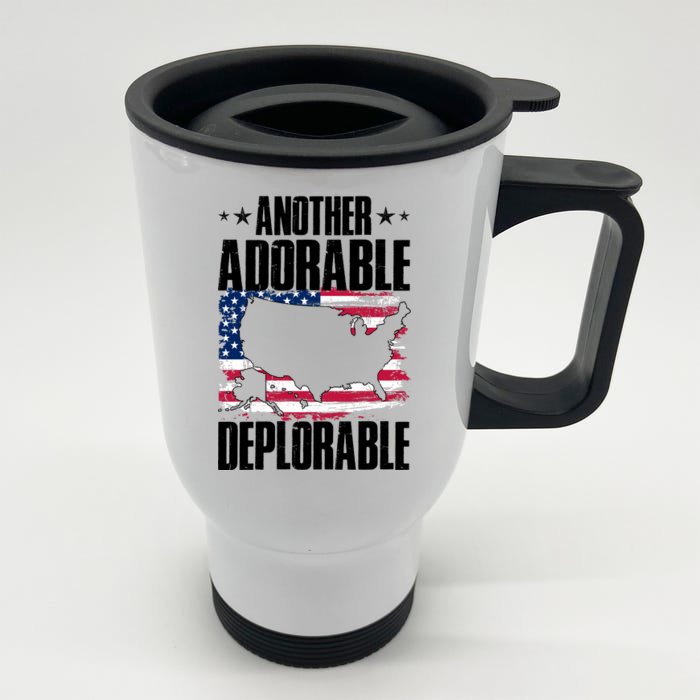 Another Adorable Deplorable Pro Trump Front & Back Stainless Steel Travel Mug