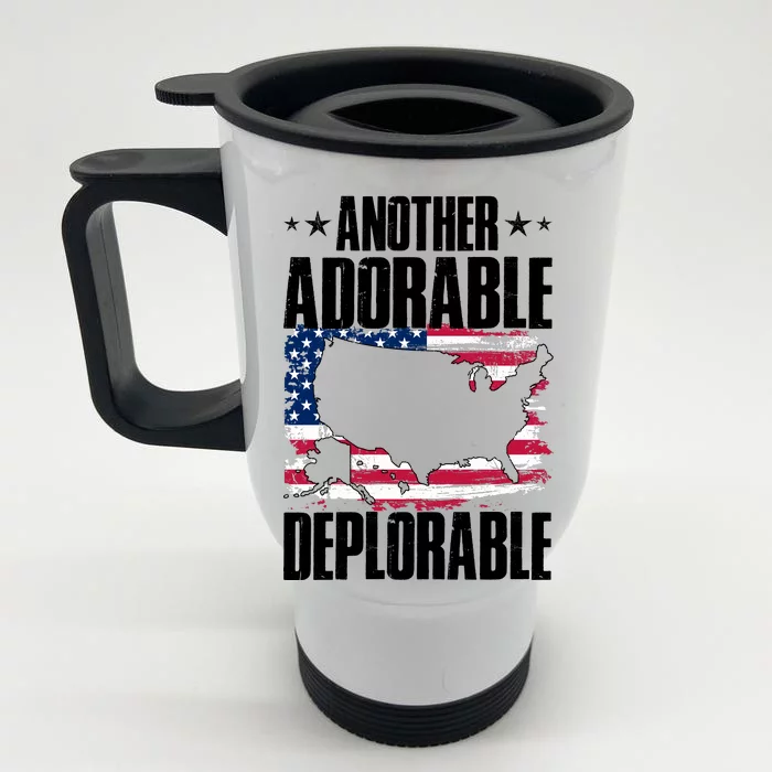 Another Adorable Deplorable Pro Trump Front & Back Stainless Steel Travel Mug