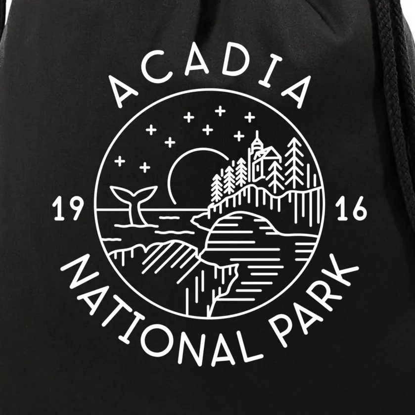 Acadia National Park 1916 Maine Bar Harbor Drawstring Bag