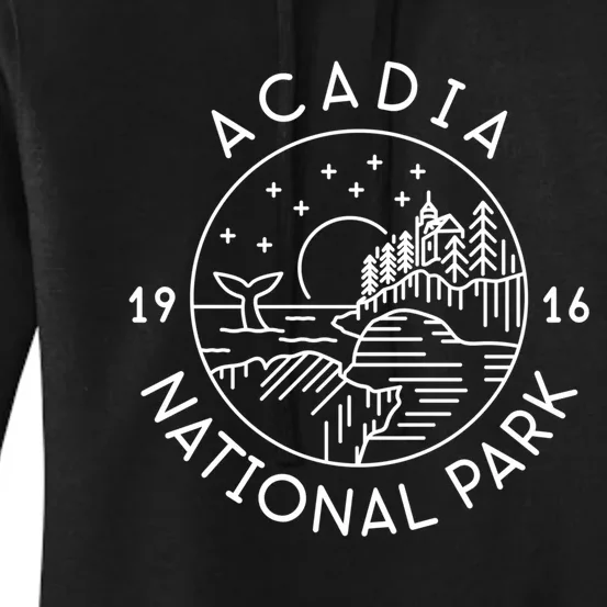 Acadia National Park 1916 Maine Bar Harbor Women's Pullover Hoodie