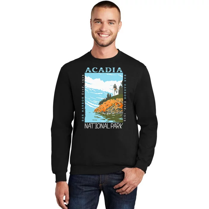 Acadia National Park Bar Harbor Maine Vintage Tall Sweatshirt