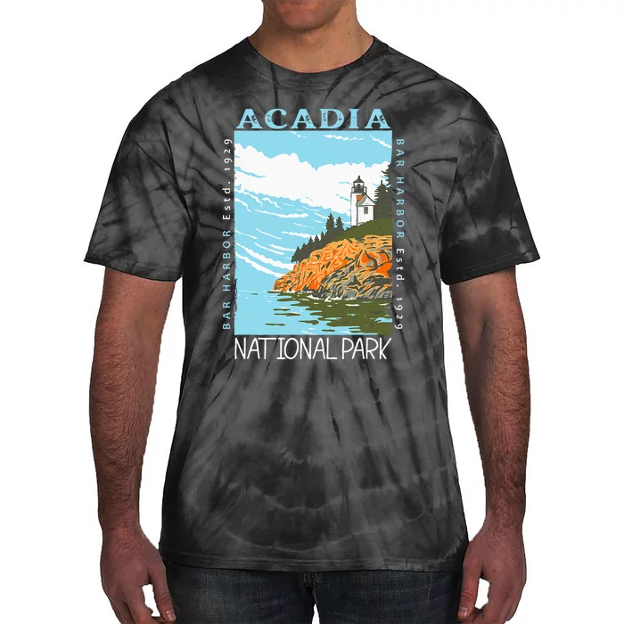 Acadia National Park Bar Harbor Maine Vintage Tie-Dye T-Shirt