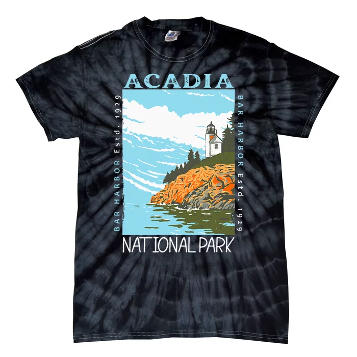 Acadia National Park Bar Harbor Maine Vintage Tie-Dye T-Shirt