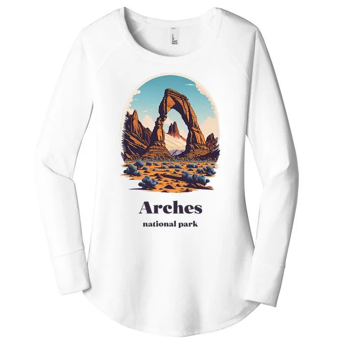 Arches National Park Utah Cool Vintage Style Women's Perfect Tri Tunic Long Sleeve Shirt