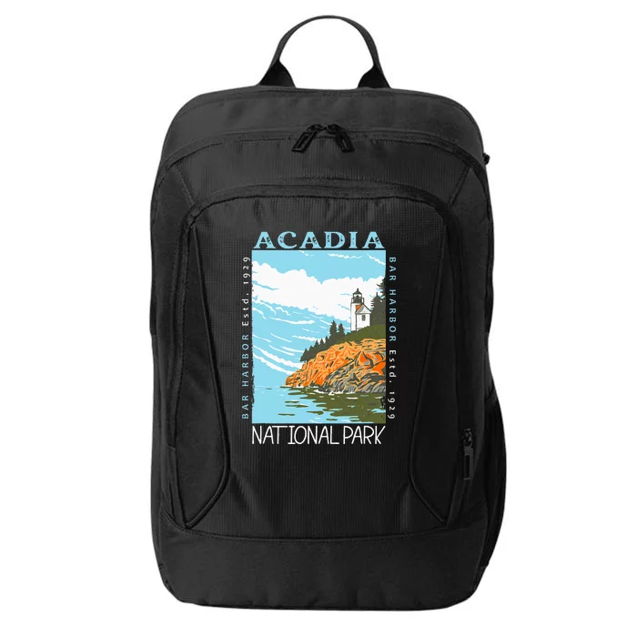 Acadia National Park Bar Harbor Maine Vintage City Backpack