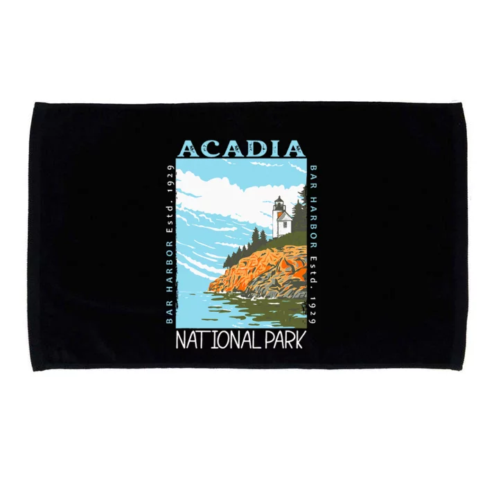 Acadia National Park Bar Harbor Maine Vintage Microfiber Hand Towel