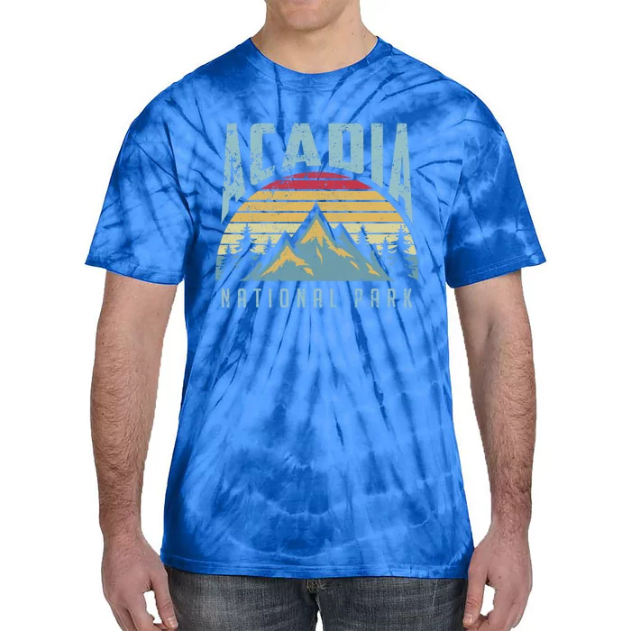 Acadia National Park Maine Mountains Retro Gift Tie-Dye T-Shirt