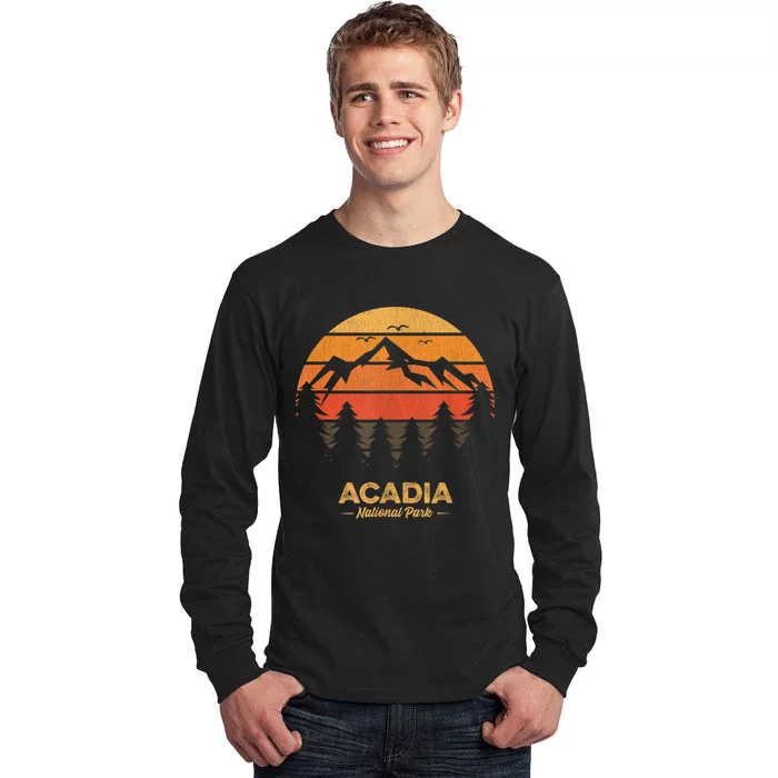 Acadia National Park Retro Vintage Souvenir Tall Long Sleeve T-Shirt