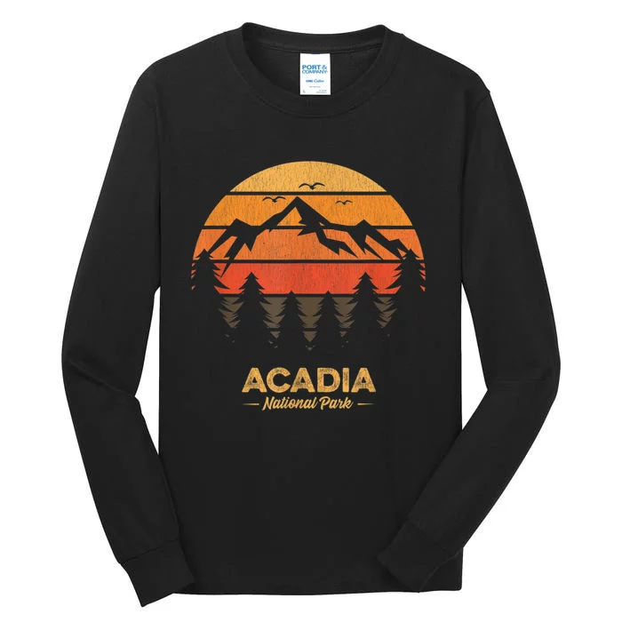 Acadia National Park Retro Vintage Souvenir Tall Long Sleeve T-Shirt