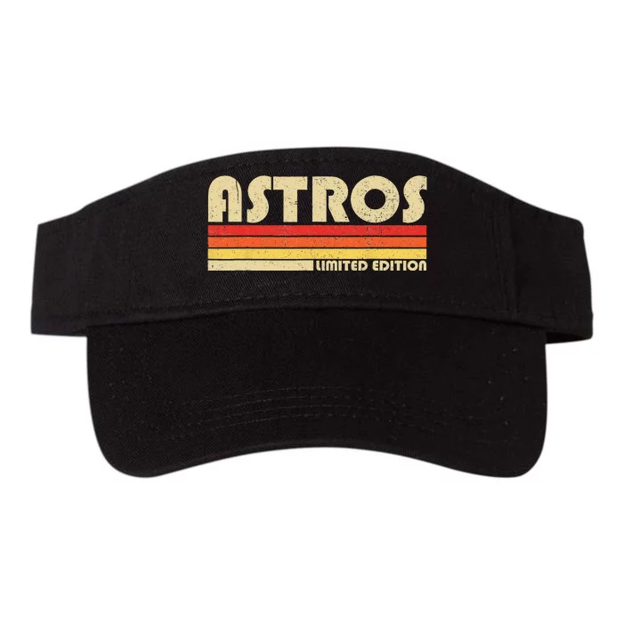 Astros Name Personalized Vintage Retro Astros Sport Name Valucap Bio-Washed Visor