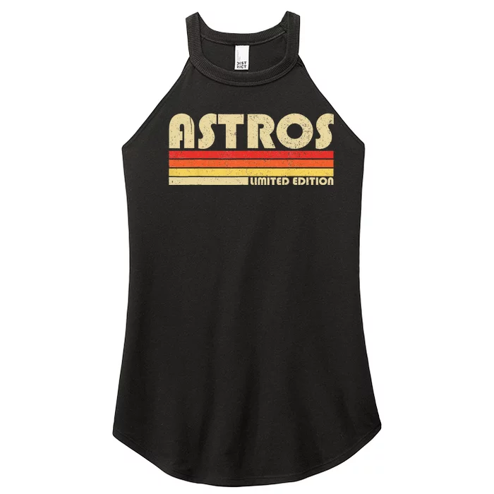 Astros Name Personalized Vintage Retro Astros Sport Name Women’s Perfect Tri Rocker Tank