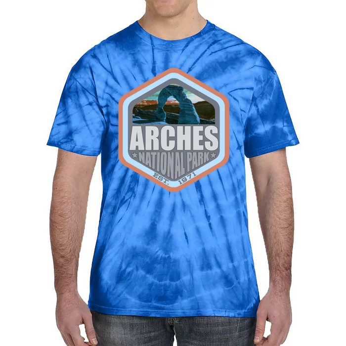 America National Park Arches Beautiful Design For Explorers Gift Tie-Dye T-Shirt