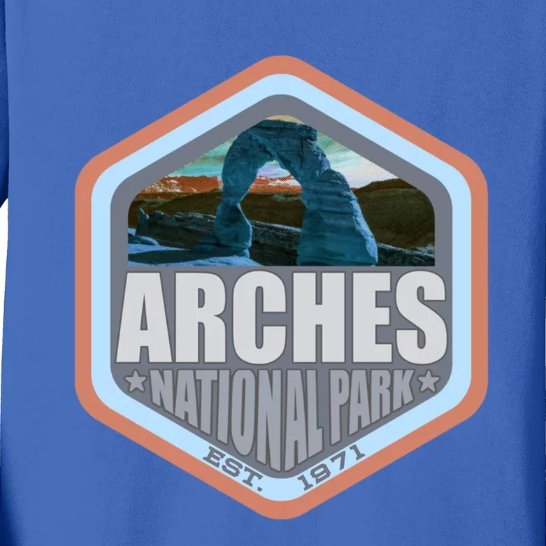 America National Park Arches Beautiful Design For Explorers Gift Kids Long Sleeve Shirt