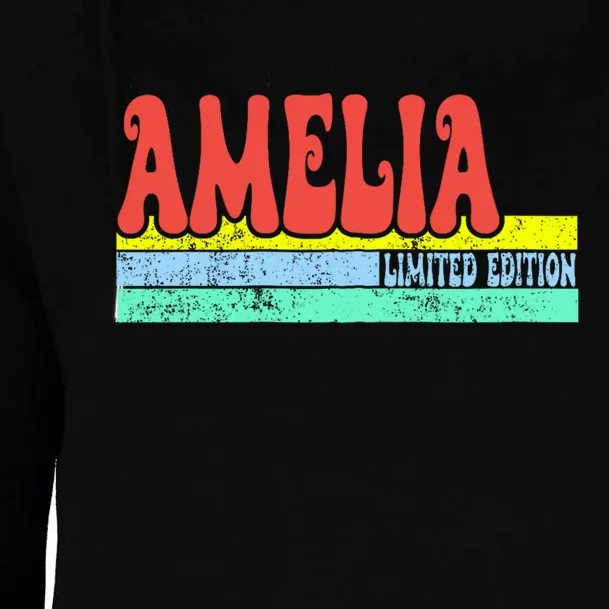 Amelia Name Personalized Cute Idea Womens Funnel Neck Pullover Hood