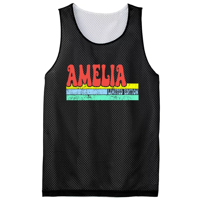 Amelia Name Personalized Cute Idea Mesh Reversible Basketball Jersey Tank