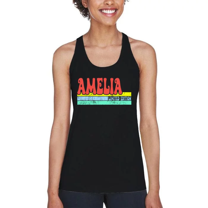 Amelia Name Personalized Cute Idea Women's Racerback Tank