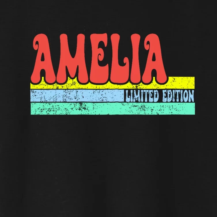 Amelia Name Personalized Cute Idea Women's Crop Top Tee