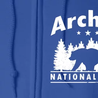 Arches National Park Bear Souvenir Us Park Gift Full Zip Hoodie