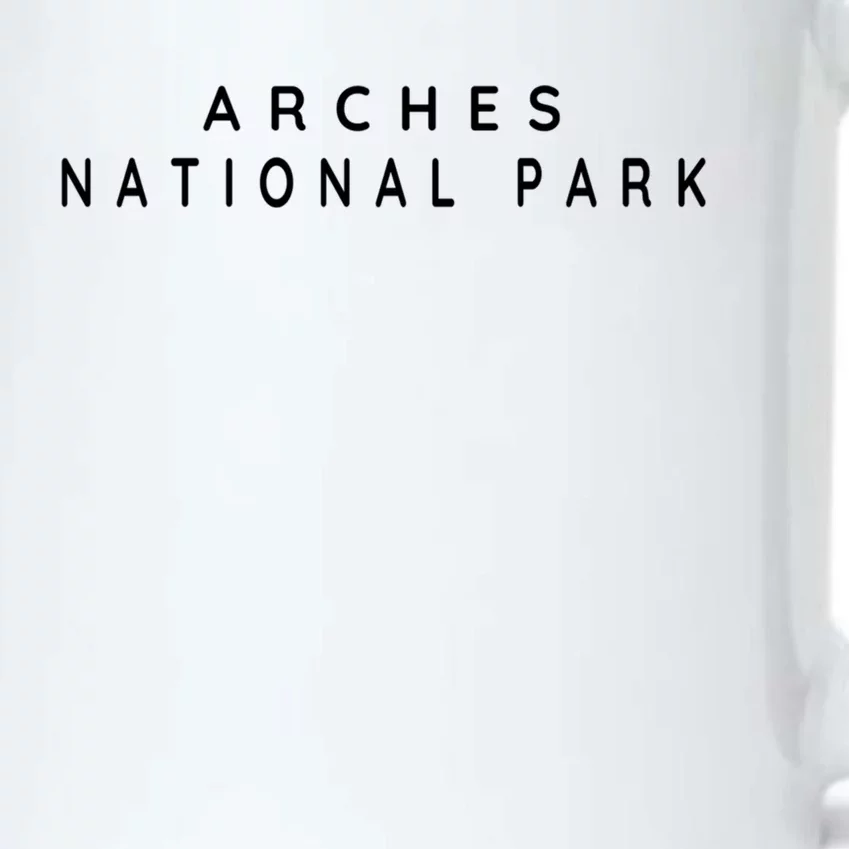 Arches National Park Souvenirs / Minimalist Font Gift Black Color Changing Mug