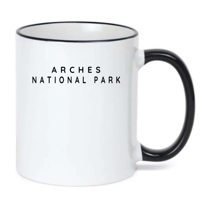 Arches National Park Souvenirs / Minimalist Font Gift Black Color Changing Mug