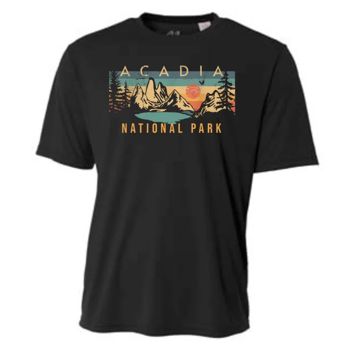 Acadia National Park Vintage Retro Cooling Performance Crew T-Shirt