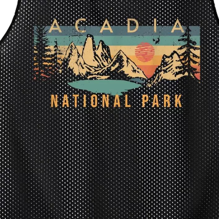 Acadia National Park Vintage Retro Mesh Reversible Basketball Jersey Tank